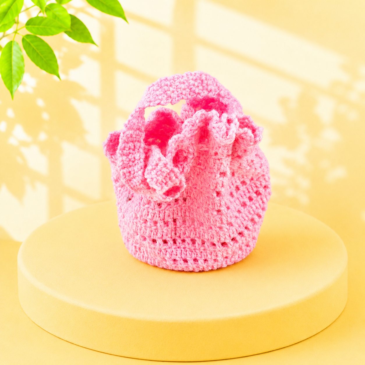 Crochet Pink Potli