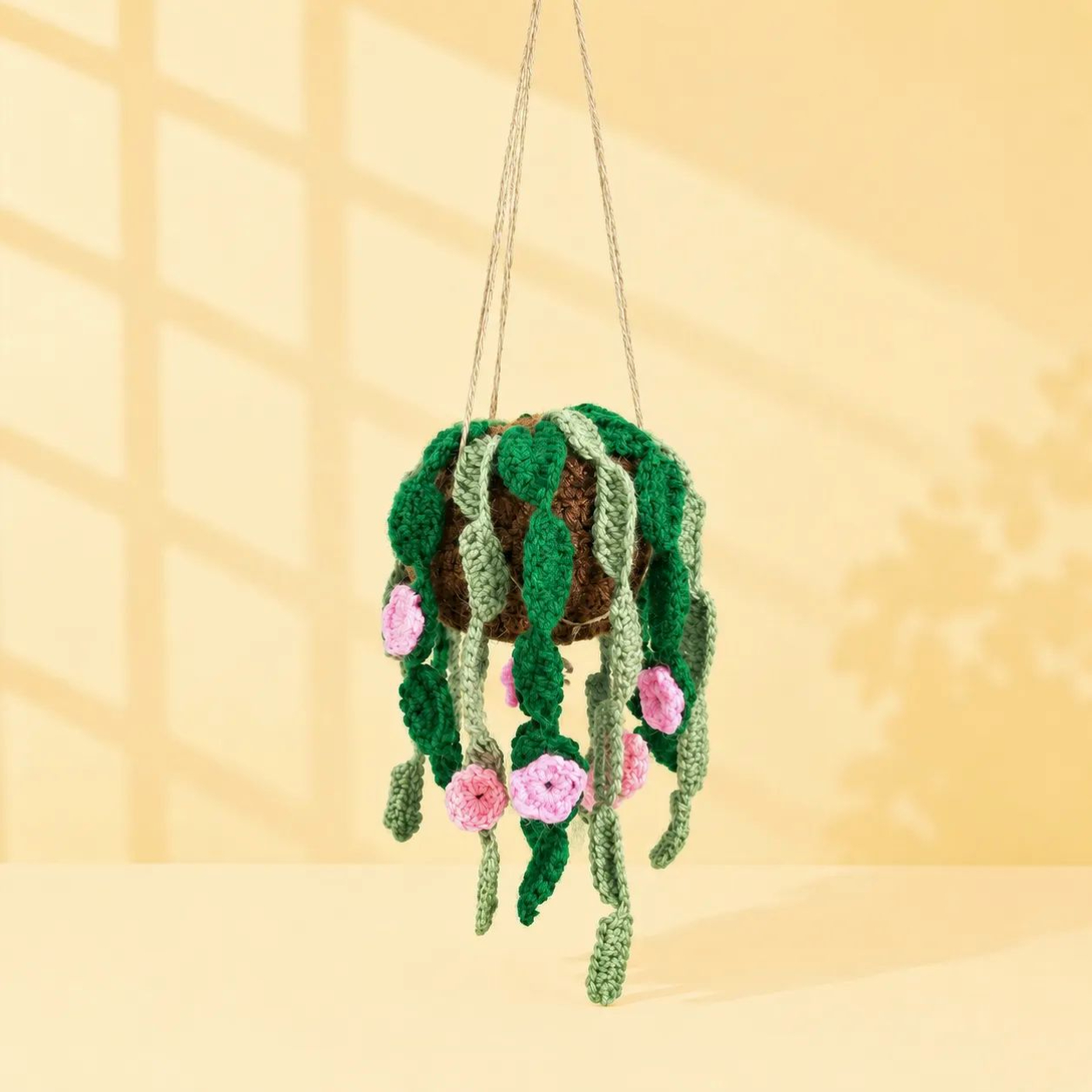 Mini Crochet Hanging Planter